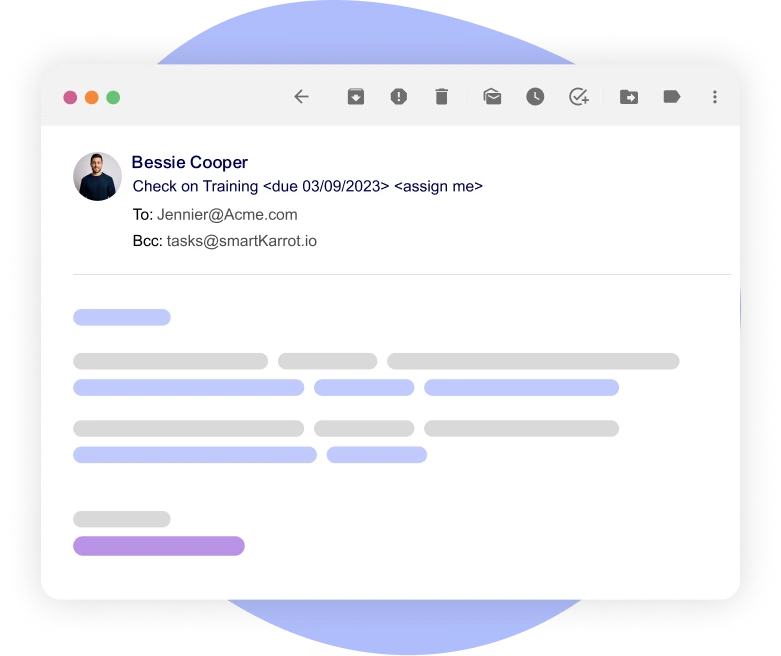 create tasks via email